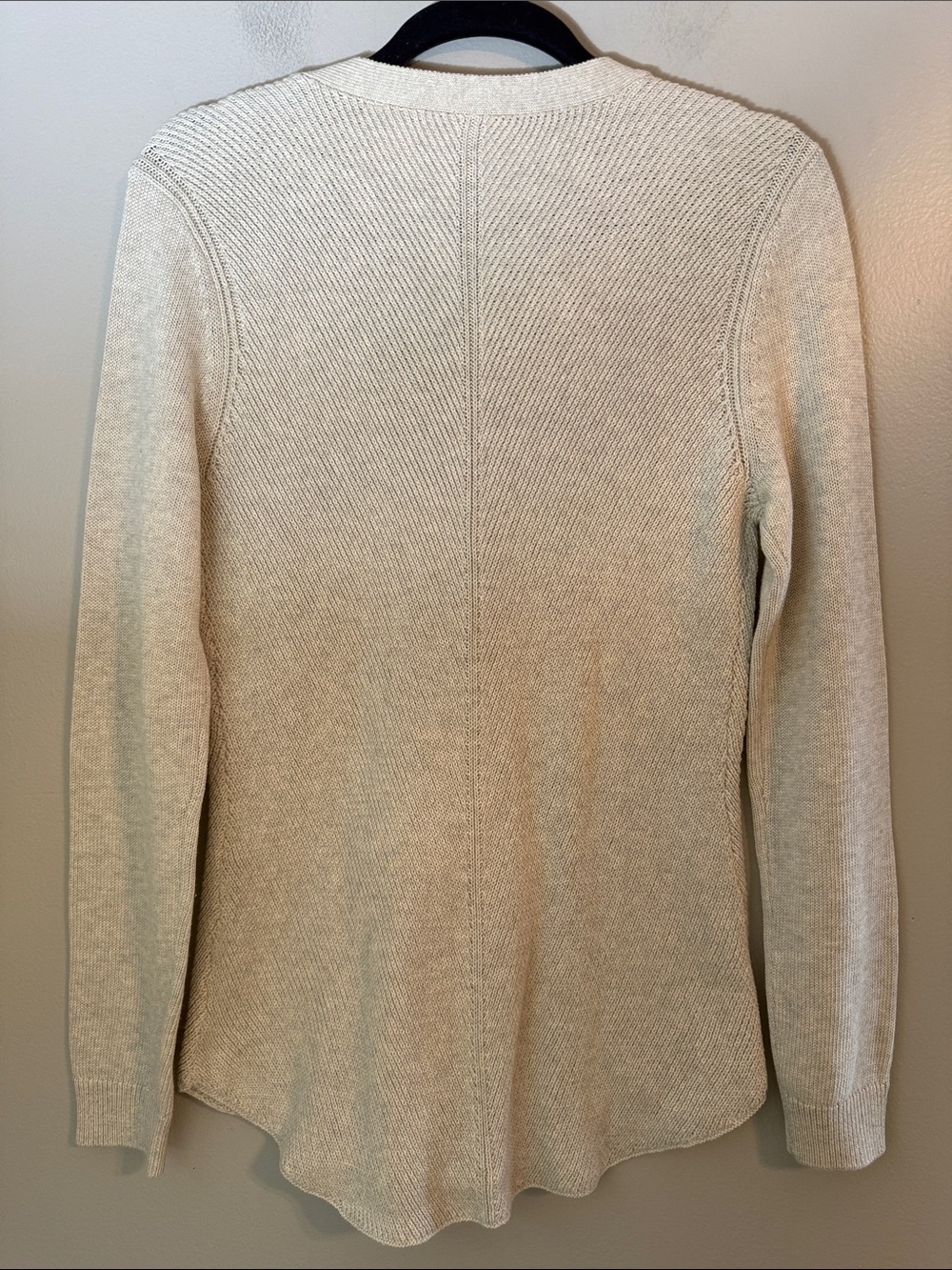 CAbi 3161 Shirttail Ribbed Cardigan Light Gray Size Small - Picture 5 of 11